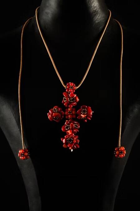 COLLAR CRUZ CORAL