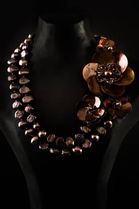 COLLAR FLORES NACAR TIERRA