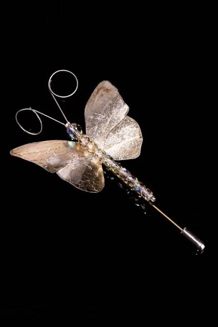 BROCHE MARIPOSA PLATA CHICA